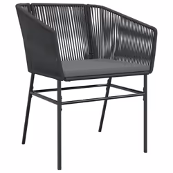 VidaXL 369102 chaise d'extérieur Terrace Siège rembourré Polyuréthane, Acier Gris - Vue supplémentaire 4