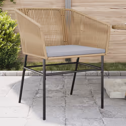 VidaXL 369103 chaise d'extérieur Terrace Siège rembourré Polyuréthane, Acier Gris
