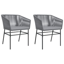 VidaXL 369104 chaise d'extérieur Terrace Siège rembourré Polyuréthane, Acier Gris