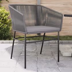 VidaXL 369104 chaise d'extérieur Terrace Siège rembourré Polyuréthane, Acier Gris - Vue supplémentaire 2