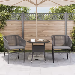 VidaXL 369104 chaise d'extérieur Terrace Siège rembourré Polyuréthane, Acier Gris - Vue supplémentaire 3