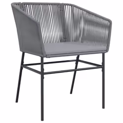VidaXL 369104 chaise d'extérieur Terrace Siège rembourré Polyuréthane, Acier Gris - Vue supplémentaire 4