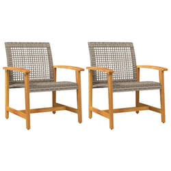 VidaXL 367596 banc de jardin Rotin, Acier