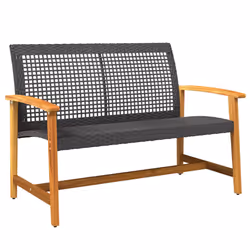 VidaXL 367598, Noir, Marron, Rotin, Acier, Adultes et enfants, 1120 mm, 640 mm, 800 mm