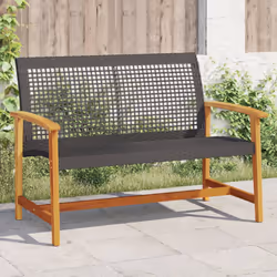 VidaXL 367598 banc de jardin Rotin, Acier
