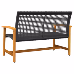 VidaXL 367598 banc de jardin Rotin, Acier - Vue supplémentaire 6
