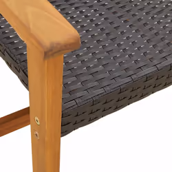 VidaXL 367598 banc de jardin Rotin, Acier - Vue supplémentaire 7