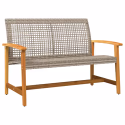 VidaXL 367599, Marron, Gris, Rotin, Acier, Adultes et enfants, 1120 mm, 640 mm, 800 mm