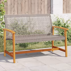 VidaXL 367599 banc de jardin Rotin, Acier