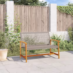 VidaXL 367599 banc de jardin Rotin, Acier