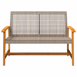 VidaXL 367599 banc de jardin Rotin, Acier - Vue supplémentaire 4