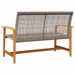 VidaXL 367599 banc de jardin Rotin, Acier - Vue supplémentaire 6