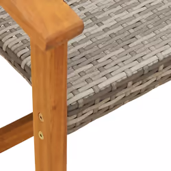 VidaXL 367599 banc de jardin Rotin, Acier - Vue supplémentaire 7
