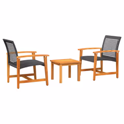 VidaXL 367601, Noir, Marron, Rotin, Acier, 110 kg, Adultes et enfants, 430 mm, 430 mm