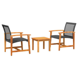 VidaXL 367601 banc de jardin Rotin, Acier