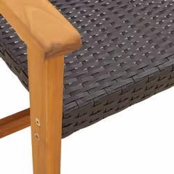 VidaXL 367601 banc de jardin Rotin, Acier - Vue supplémentaire 7