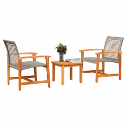 VidaXL 367602 banc de jardin Rotin, Acier