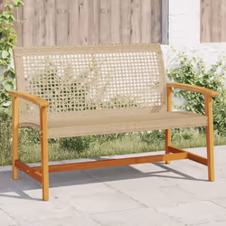 VidaXL 367603 banc de jardin Rotin, Acier