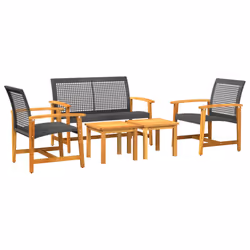 VidaXL 367604, Noir, Marron, Rotin, Acier, 110 kg, Adultes et enfants, 1120 mm, 640 mm
