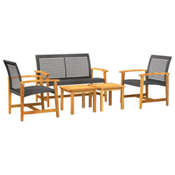 VidaXL 367604 banc de jardin Rotin, Acier