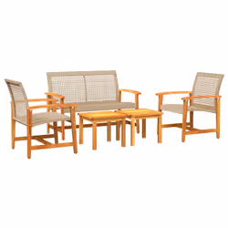 VidaXL 367606, Beige, Marron, Rotin, Acier, 110 kg, Adultes et enfants, 1120 mm, 640 mm
