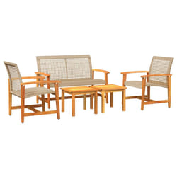 VidaXL 367606 banc de jardin Rotin, Acier
