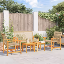 VidaXL 367606 banc de jardin Rotin, Acier