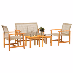 VidaXL 367606 banc de jardin Rotin, Acier
