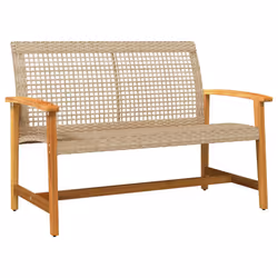 VidaXL 367606 banc de jardin Rotin, Acier - Vue supplémentaire 4