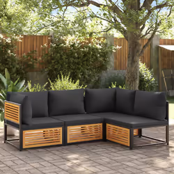 VidaXL 367639 banc de jardin Bois d'acacia, Acier