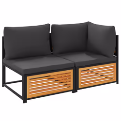 VidaXL 367642, Anthracite, Bois d'acacia, Acier, 110 kg, Adultes et enfants