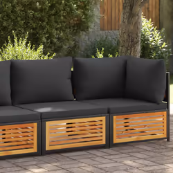 VidaXL 367642 banc de jardin Bois d'acacia, Acier