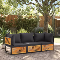 VidaXL 367642 banc de jardin Bois d'acacia, Acier