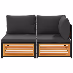 VidaXL 367642 banc de jardin Bois d'acacia, Acier - Vue supplémentaire 4