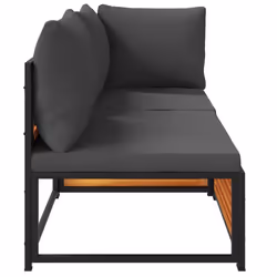 VidaXL 367642 banc de jardin Bois d'acacia, Acier - Vue supplémentaire 6