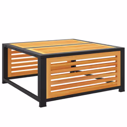 VidaXL 367644, Bois d'acacia, Acier, 75 kg, Adultes et enfants, 680 mm, 680 mm, 300 mm