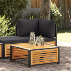 VidaXL 367644 banc de jardin Bois d'acacia, Acier