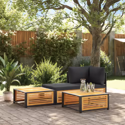 VidaXL 367644 banc de jardin Bois d'acacia, Acier