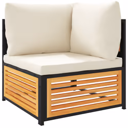VidaXL 367645, Crème, Bois d'acacia, Acier, 110 kg, Adultes et enfants, 680 mm, 680 mm