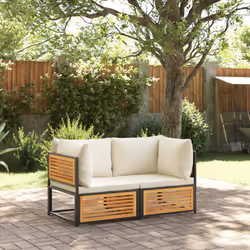 VidaXL 367645 banc de jardin Bois d'acacia, Acier
