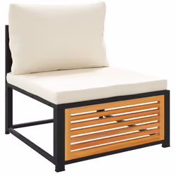 VidaXL 367646, Crème, Bois d'acacia, Acier, 110 kg, Adultes et enfants, 680 mm, 680 mm