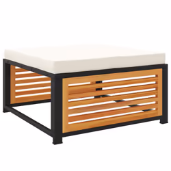 VidaXL 367647, Crème, Bois d'acacia, Acier, 110 kg, Adultes et enfants, 680 mm, 680 mm