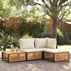 VidaXL 367647 banc de jardin Bois d'acacia, Acier