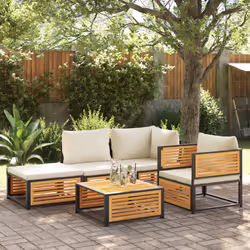 VidaXL 367648 banc de jardin Bois d'acacia, Acier