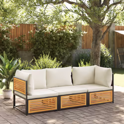 VidaXL 367649 banc de jardin Bois d'acacia, Acier
