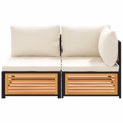 VidaXL 367649 banc de jardin Bois d'acacia, Acier - Vue supplémentaire 4