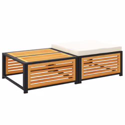 VidaXL 367650, Crème, Bois d'acacia, Acier, 110 kg, Adultes et enfants, 680 mm, 680 mm