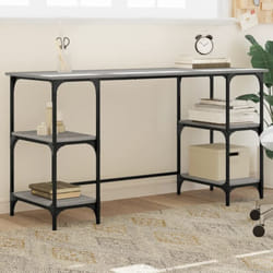 Vidaxl - Bureau sonoma gris 140x50x75 cm métal et bois d'ingénierie