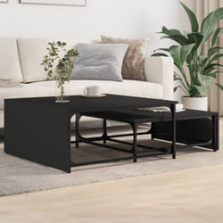 Vidaxl - Tables basses gigognes 2 pcs noir bois d'ingénierie et métal