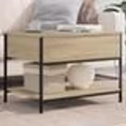 vidaXL Table basse chêne sonoma 70x50x50 cm bois d'ingénierie et métal